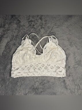Anemone White Lace Bandeau Bralette